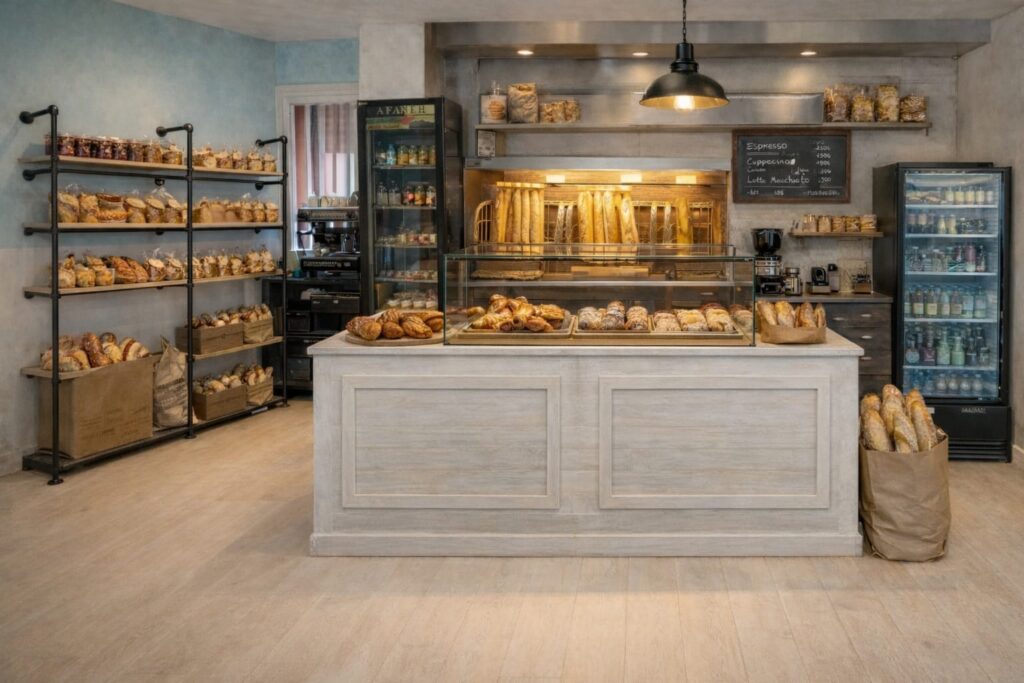 panadería madera hierro