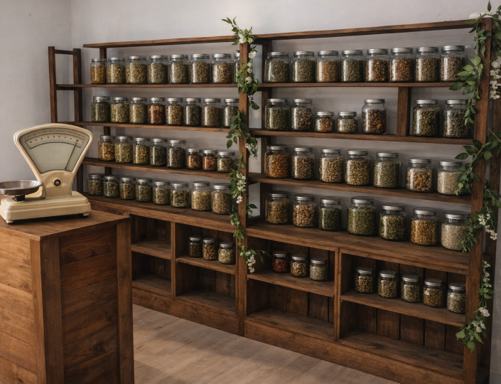 la yerbera_herbolisteria_estanterias_mostrador