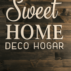 Letras corporeas con base de madera para decoración de una tienda