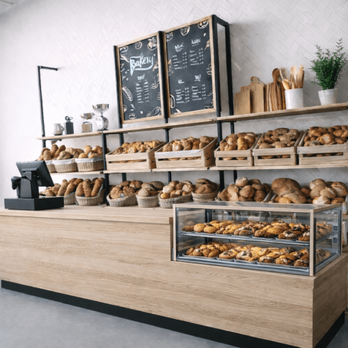 panaderia mader hierro estanteria mostrador